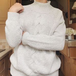Grey oversized cowl neck sweater